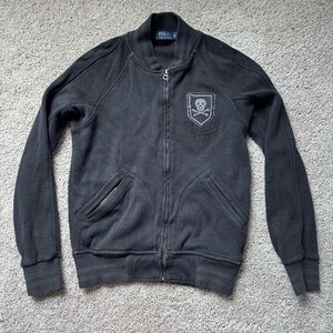 Polo Ralph Lauren New York Rugby 1967 Skull Varsity Jacket Full Zip sz Small